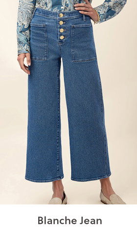 Blanche Wide Leg Jean May River Wash