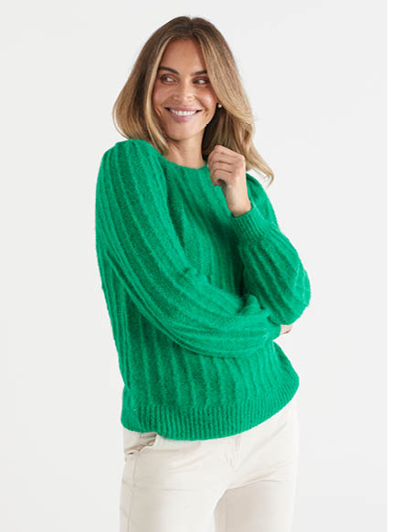 Boat Neck Fluffy Jumper