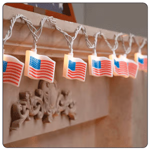 3785779 American Flag String Lights by Holiday Peak™, Set of 10