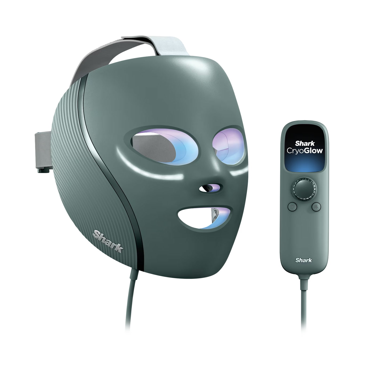 Shark CryoGlow Under-Eye Cooling & LED Anti-Ageing & Blemish Repair Mask FW312UKSG - Frosted Green