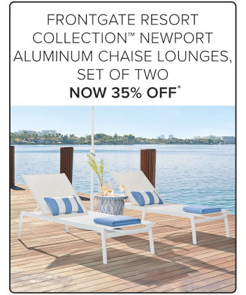 Frontgate Resort Collection Newport Aluminum Chiase Lounges Set of Two Now 35% Off
