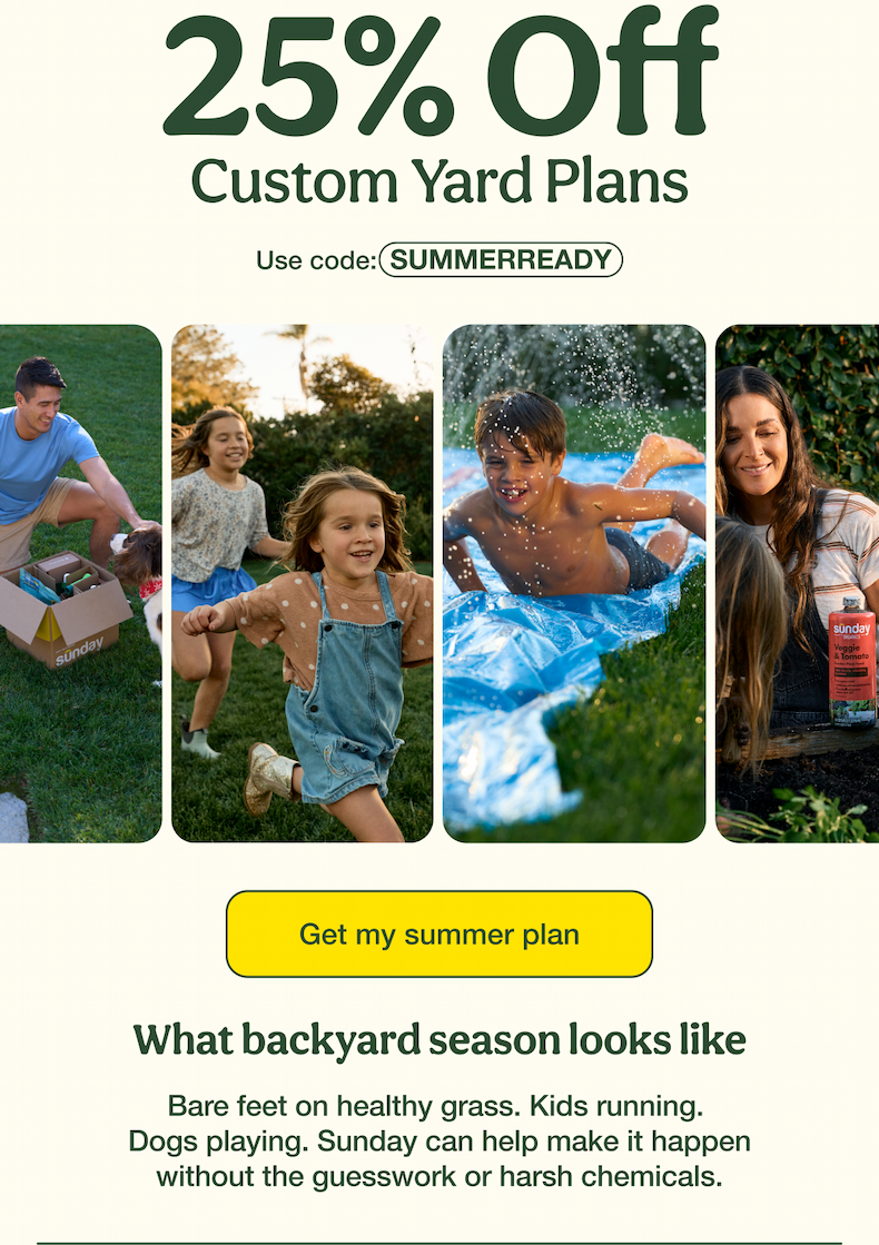 25% Off Custom Yard Plans | Use code: SUMMERREADY | Get my summer plan