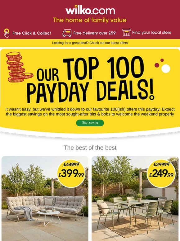 Our line-up of the best offers this payday! ⭐