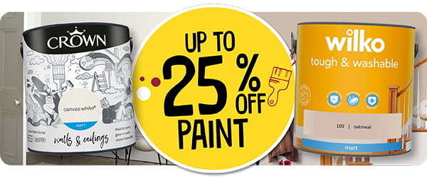 Up to 25% off paint