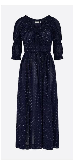 Ischia Dress In Adriatic Dot
