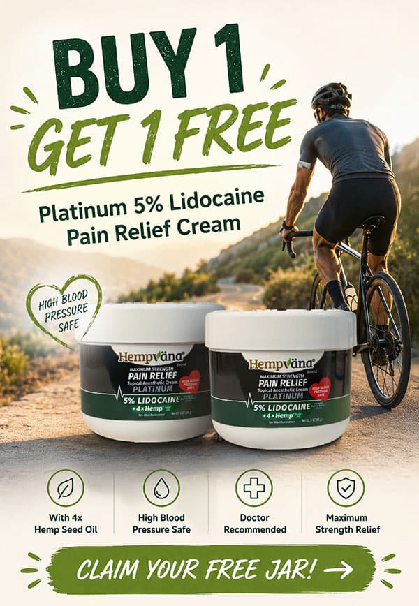 BUY 1 GET 1 FREE Platinum 5% Lidocaine Pain Relief Cream