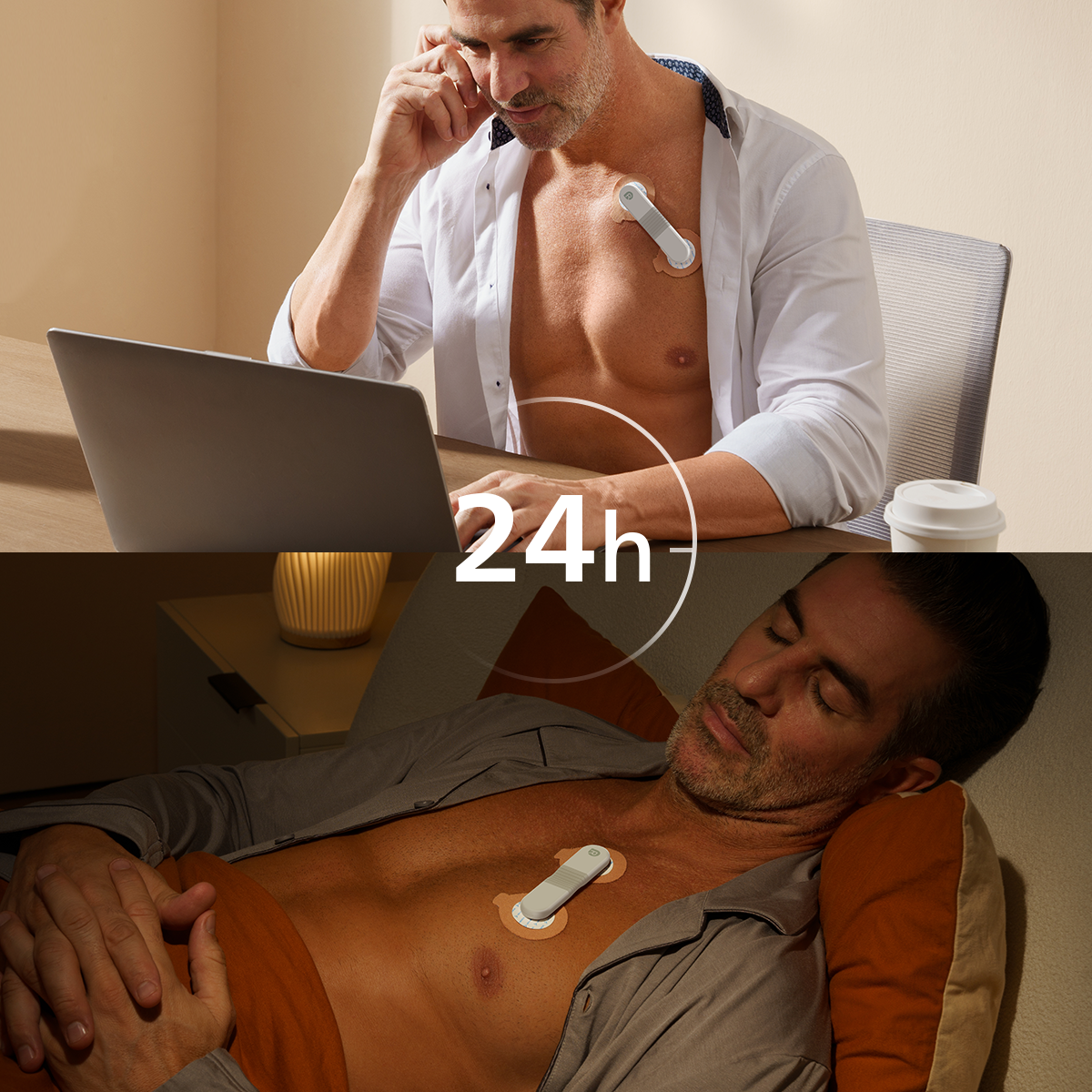 VisualBeat 24-hour heart rate tracking for workouts, daily activity, and sleep.
