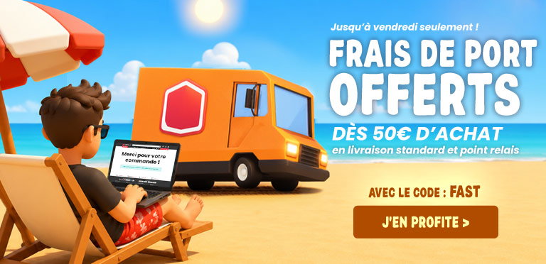 Frais de port offerts dès 50€ d'achats !