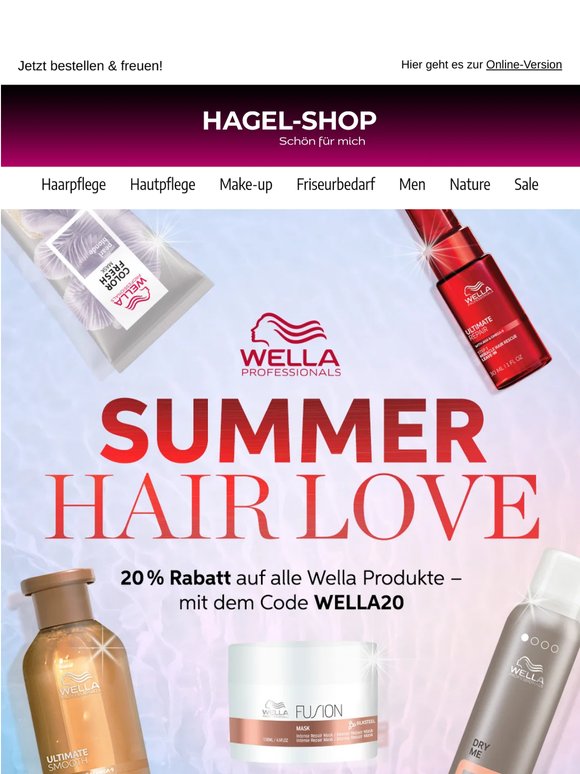 20% auf Wella ✨ Nur für kurze Zeit!