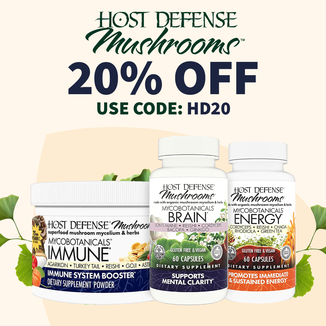 Host Defense products with 20% OFF select items. Use Code: HD20