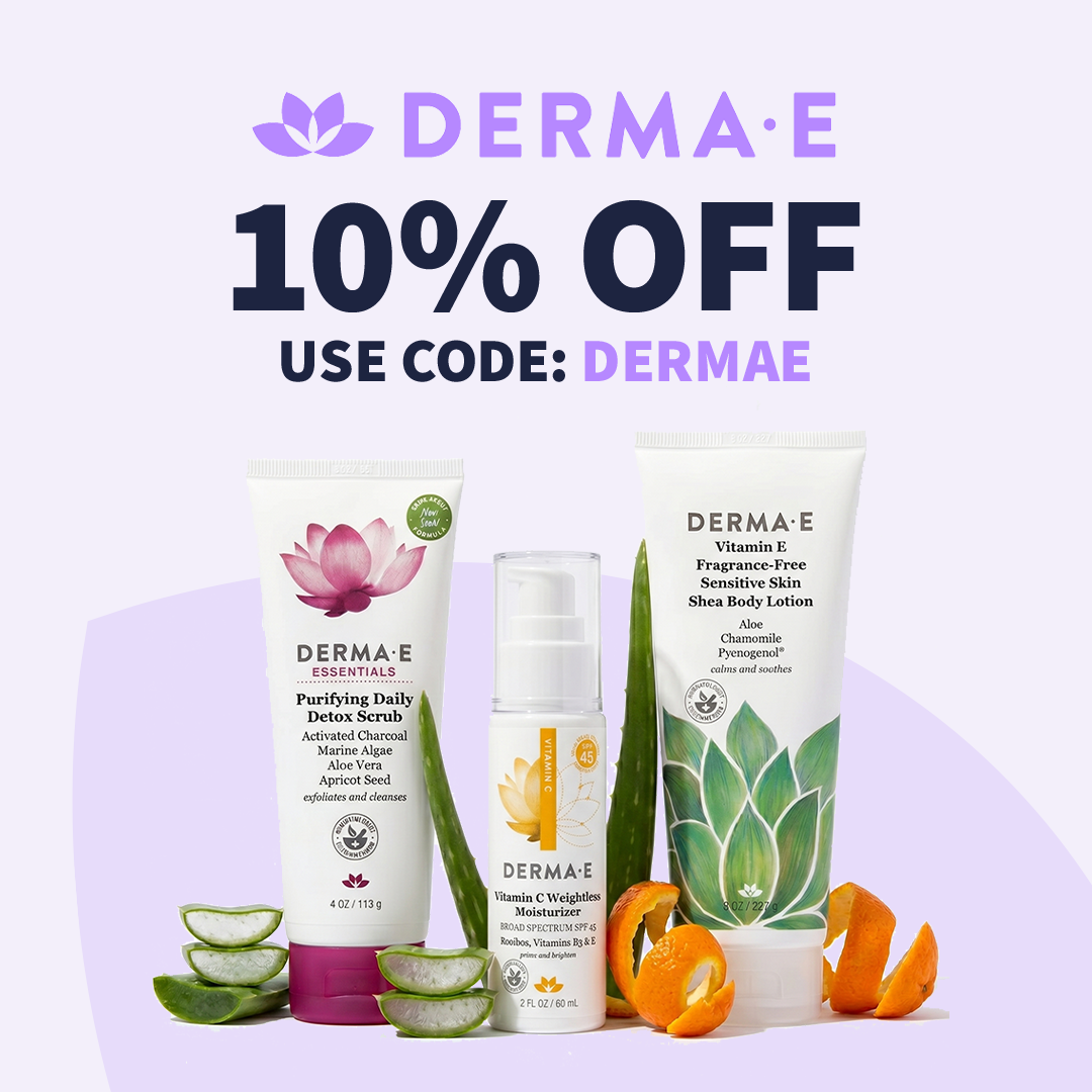 Derma E products with 10% OFF. Use Code: DERMAE