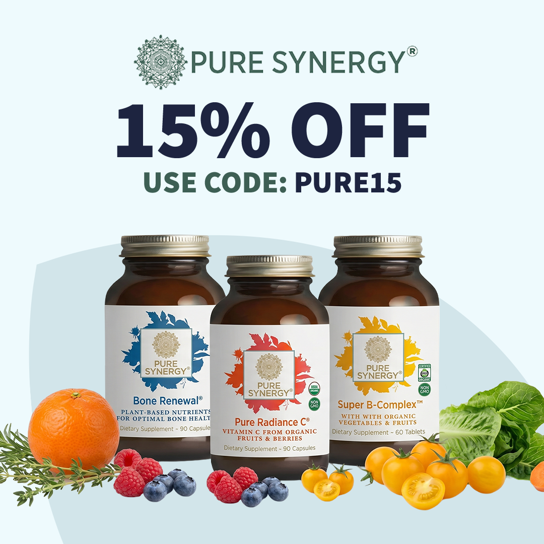 Pure Synergy supplements with 15% OFF. Use Code: PURE15