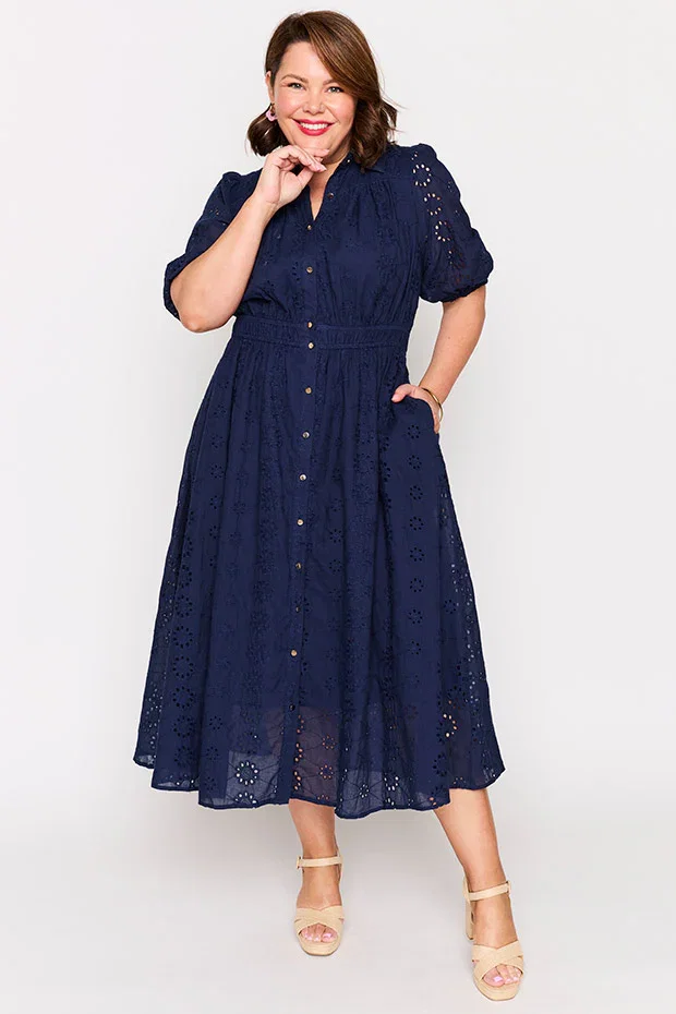 Image of Edan Navy Blue Dress