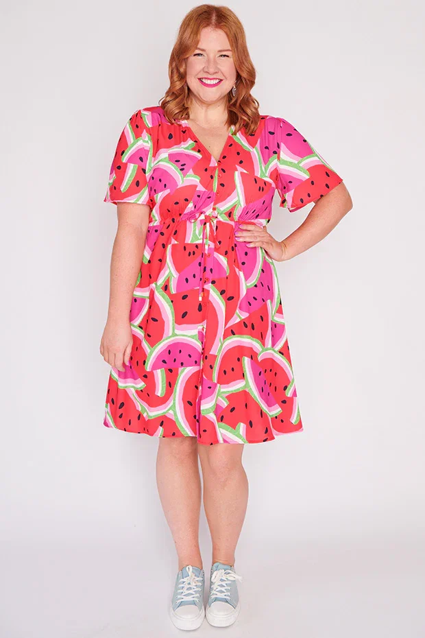 Image of Siena Watermelon Stack Dress