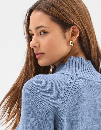 Lily Loves Australian Cotton Blend High Neck Knit Jumper
