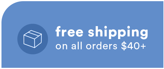 free shipping on all orders $40+