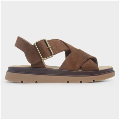 Heavenly Feet Aimee Womens Chocolate Chunky Sandal