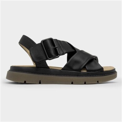 Heavenly Feet Amiee Womens Black Cross Over Sandal