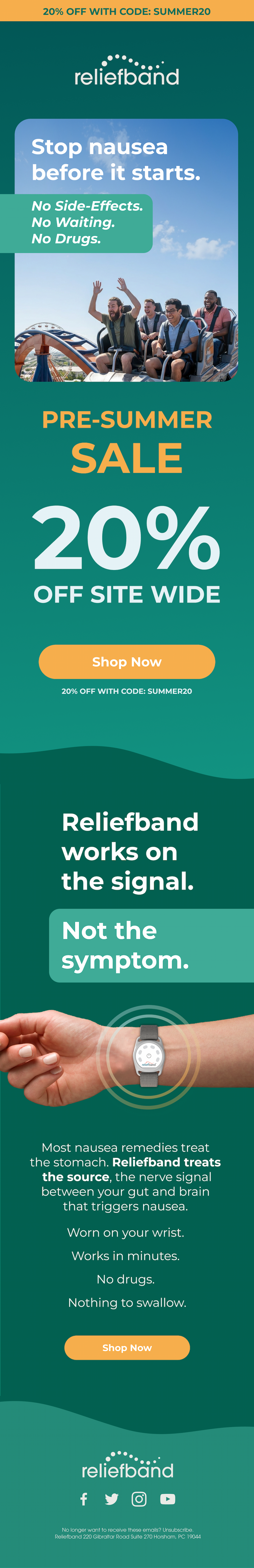 Save 20% Site Wide w/code SUMMER20