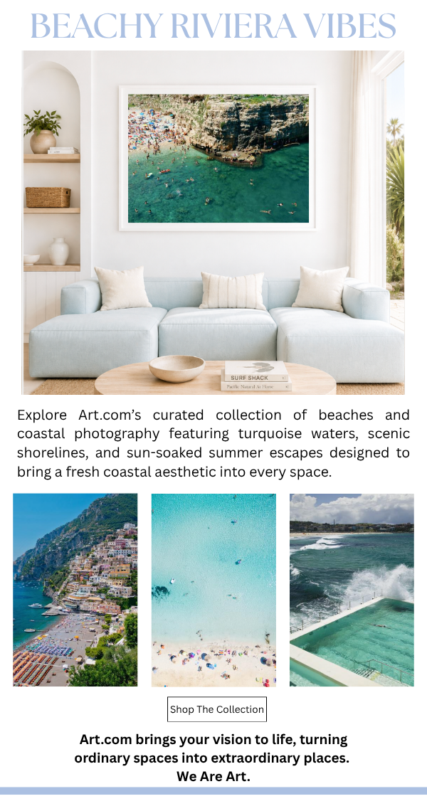 Beachy Riviera Vibes - Explore Art.com's curated collection of beaches and coastal photography featuring turquoise waters, scenic shorelines, and sun-soaked summer escapes designed to bring a fesh coastal aesthetic into every space.