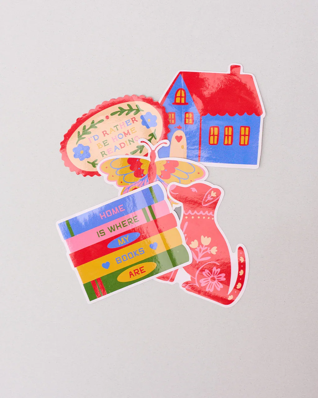 Image of Stick with It! Big Vinyl Stickers - I'd Rather Be Home Reading