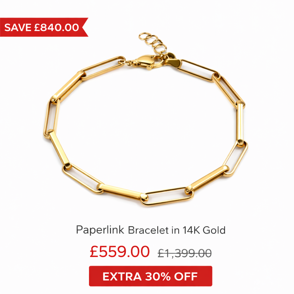 Gold Essential Paperlink Bracelet in 14K Gold