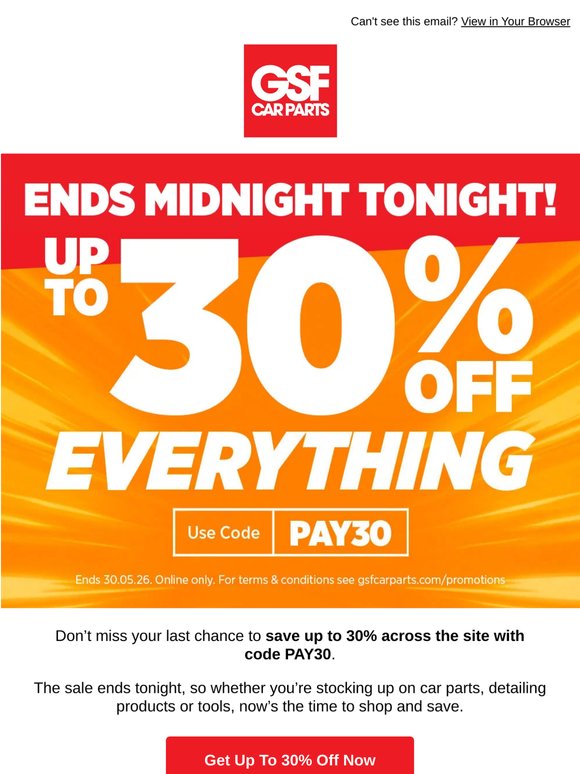 ⚡ Ends Tonight: Up To 30% Off Everything