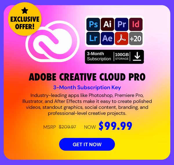 Adobe Creative Cloud Pro 3-Month Subscription Key