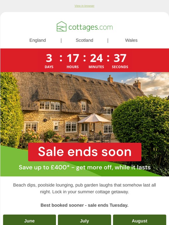 SALE ENDS SOON - save up to £400*