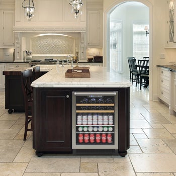 Vinotemp Single-Zone 24-inch Wine and Beverage Cooler, 16 Bottle and 106 Can Capacity