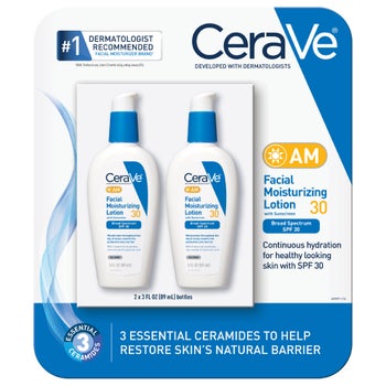 CeraVe AM Facial Moisturizing Lotion 30 SPF, 3 fl oz, 2-Pack