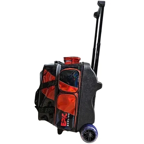 Image of Epic Legacy 2 Ball Double Roller Black Red Holo Bowling Bag