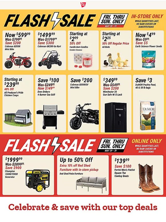 Flash Sale ENDS TOMORROW 🔥Don't miss out on the weekend's biggest DEALS!