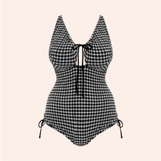 Holiday Check Non Wired Swimsuit Black
