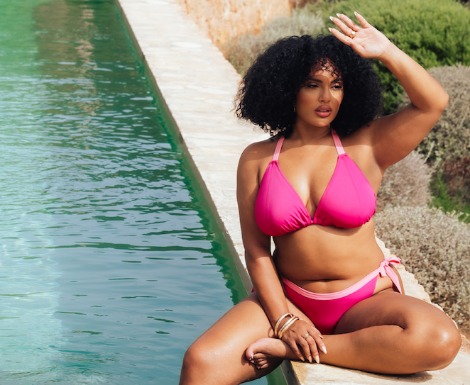 Ibiza String Bikini Top Pink