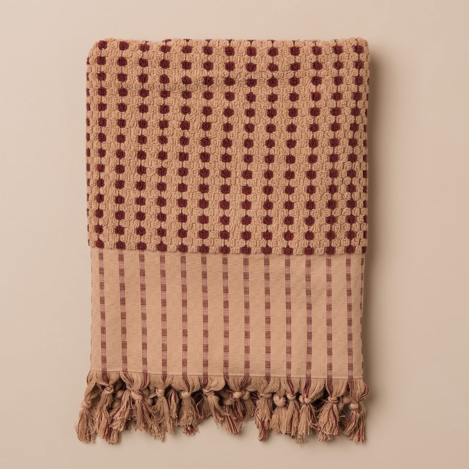 Chickpea Towel Collection | Truffle Burgundy