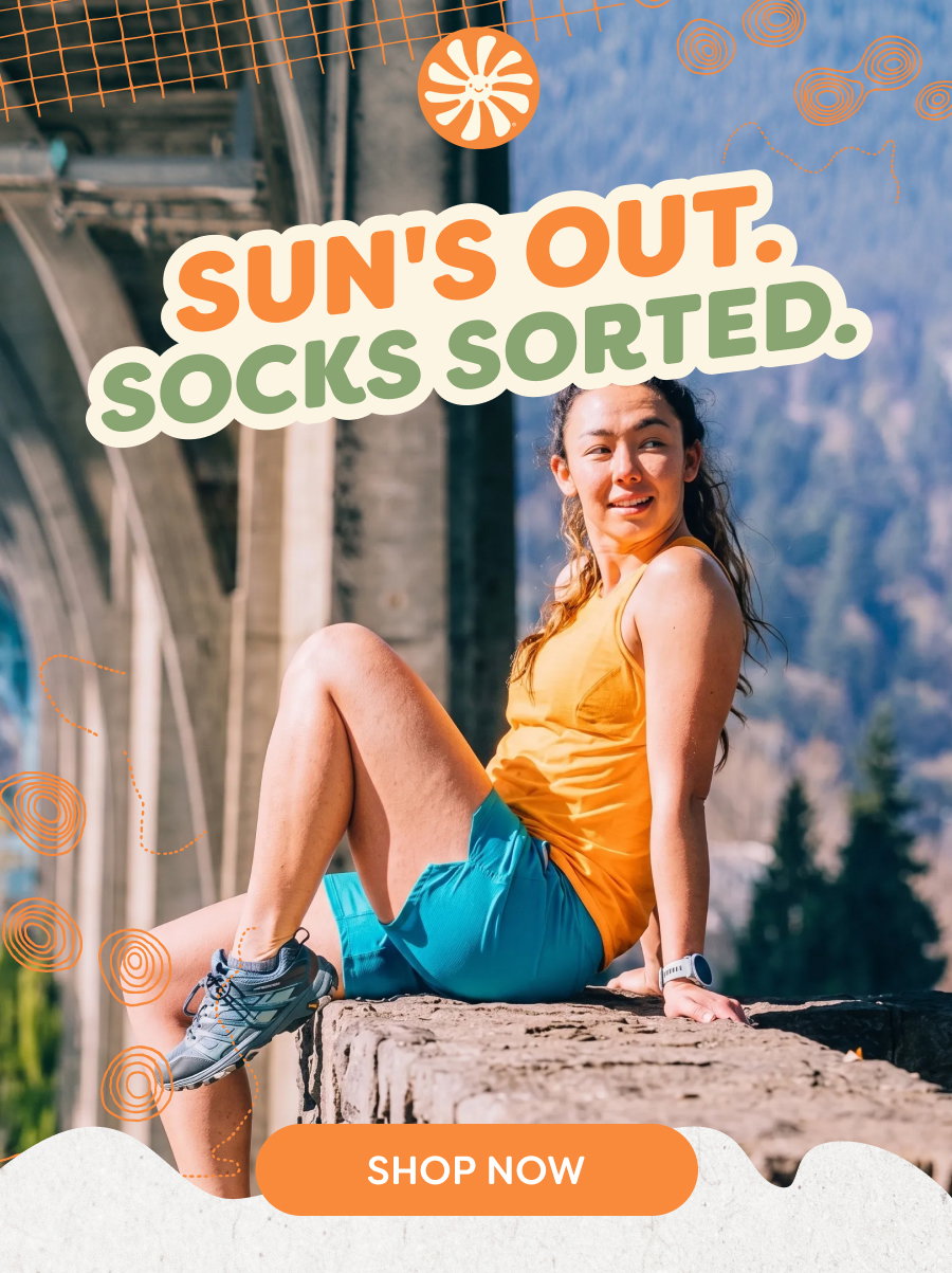Sun's out. Socks sorted / Shop Now