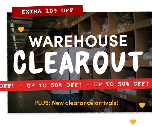 Extra 10% OFF Warehouse Clearout: Already up to 50% Off