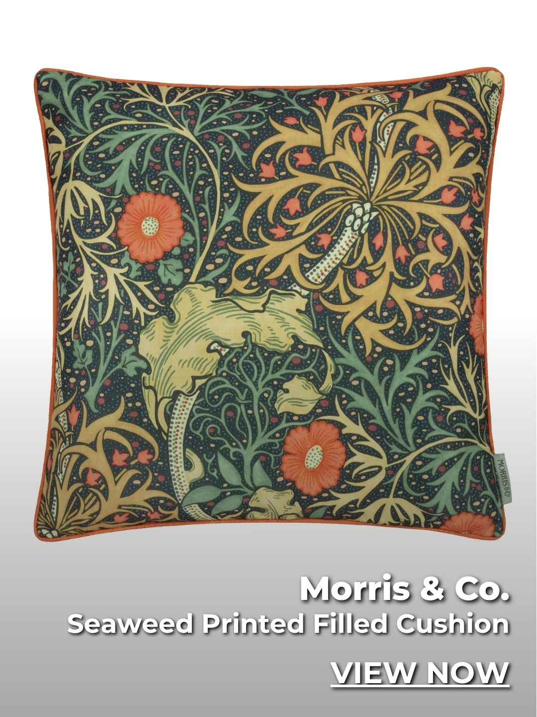 Morris & Co. Seaweed Printed Filled Cushion