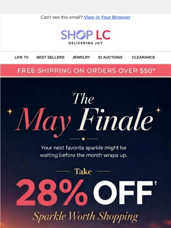 Before May Slips Away… 28% OFF
