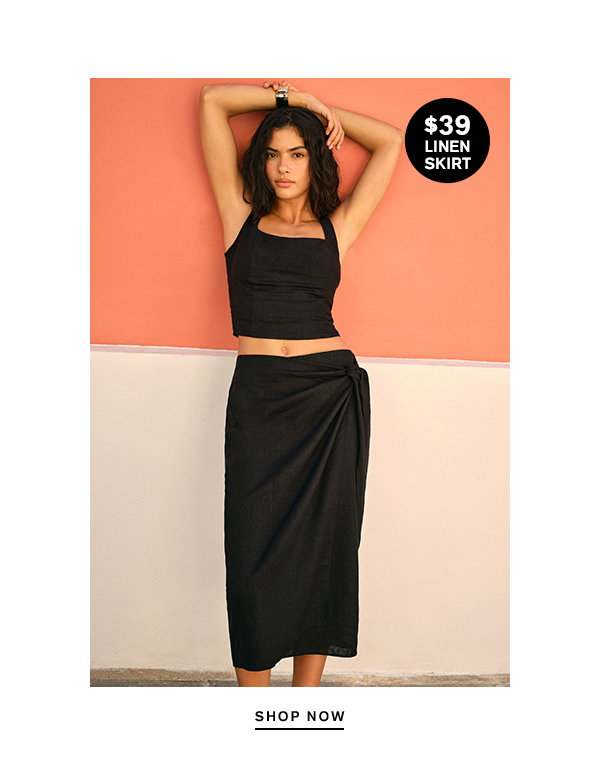 Womens Linen Skirt