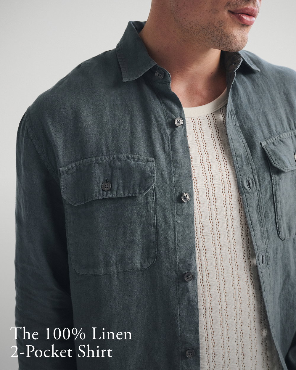 The 100% Linen 2-Pocket Shirt