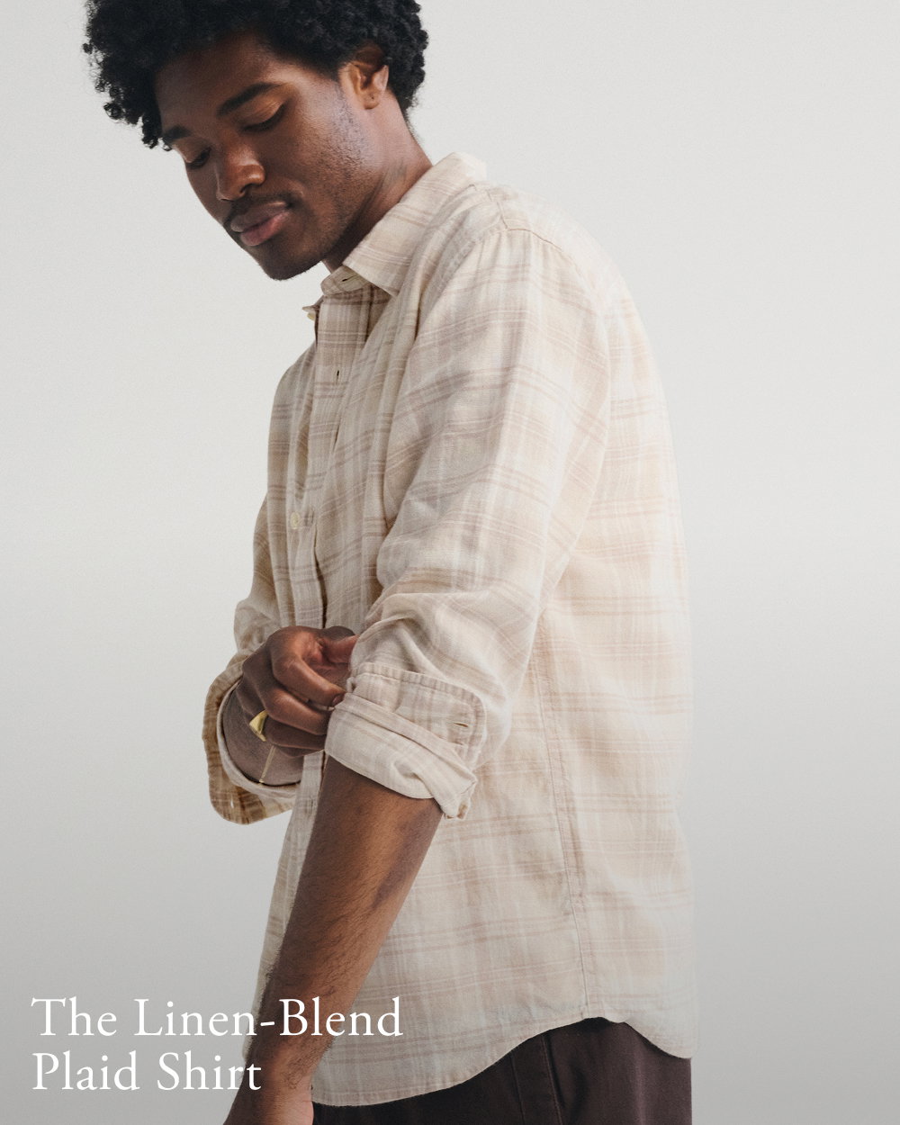 The Linen-Blend Plaid Shirt