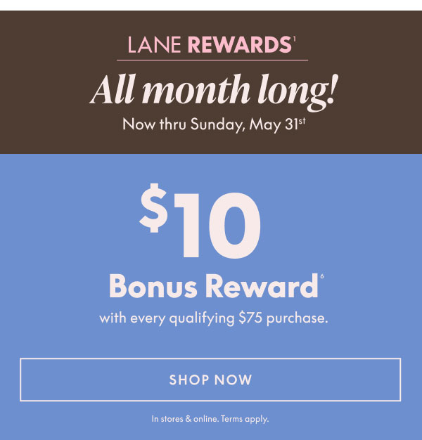 $10 Bonus Reward with a qualifying $75 purchase
