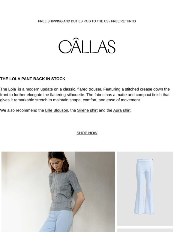 Lola, the perfect summer pant silhouette in a fresh color
