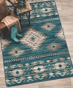 Turquoise Horizon Rug Collection