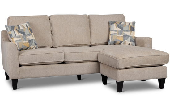 Cory Gray Fabric Chaise Sectional