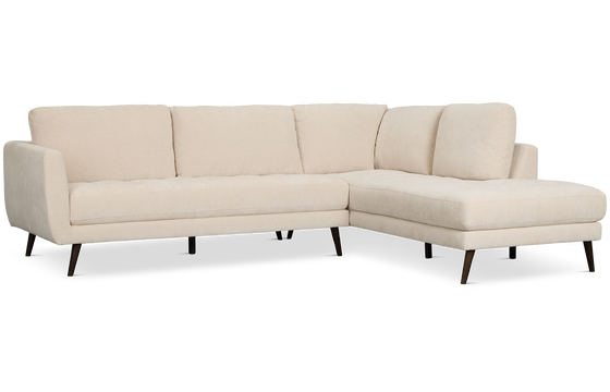 Indie Beige Fabric Small Right Bumper Sectional