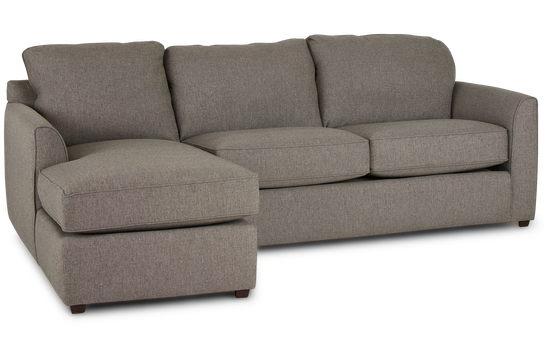 Asheville Brown Fabric Left Chaise Sectional