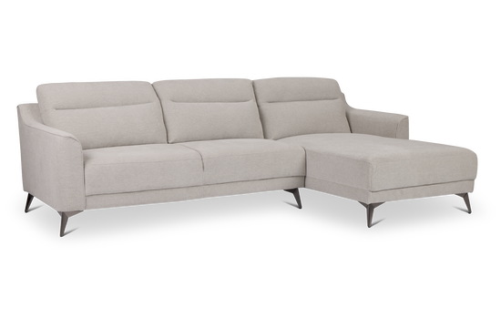 Talia Gray Fabric Right Chaise Sectional